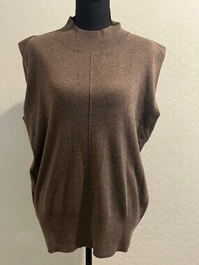 Arach&Cloz Women's Wool Blend Mock Neck Sweaters Vest XL NWT